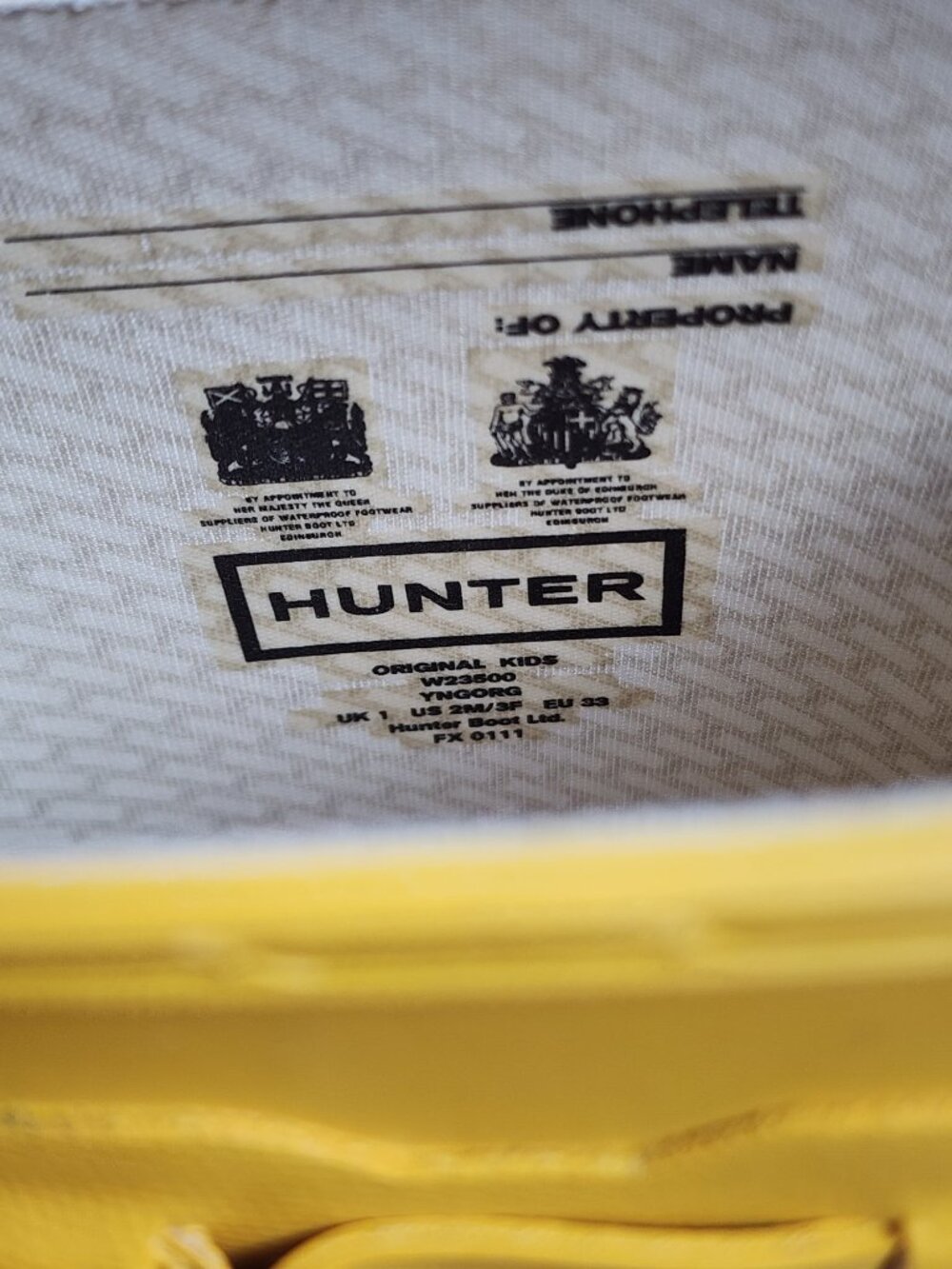 Hunter Yellow Boots - Picture 4 of 4